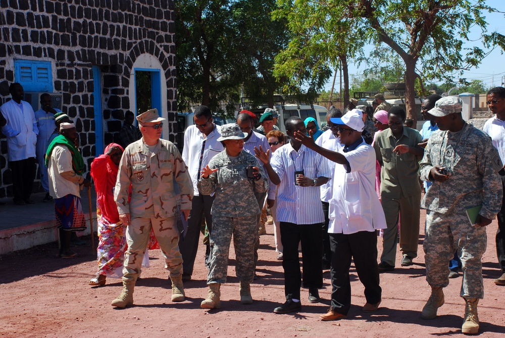 CJTF-HOA medical team attend Dikhil hospital dedication