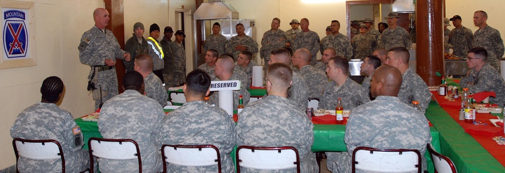 MNC-I Command Sgt. Maj. Visits 1-10th Mtn. Soldiers