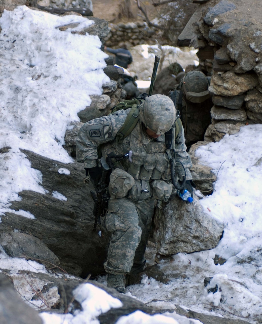 173rd paratroopers in the snow covered mountains of Afghanistan