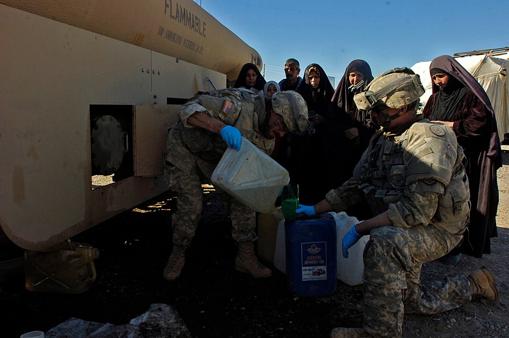 CF Assists the People in Fuel Shortages During Operation Raider Harvest