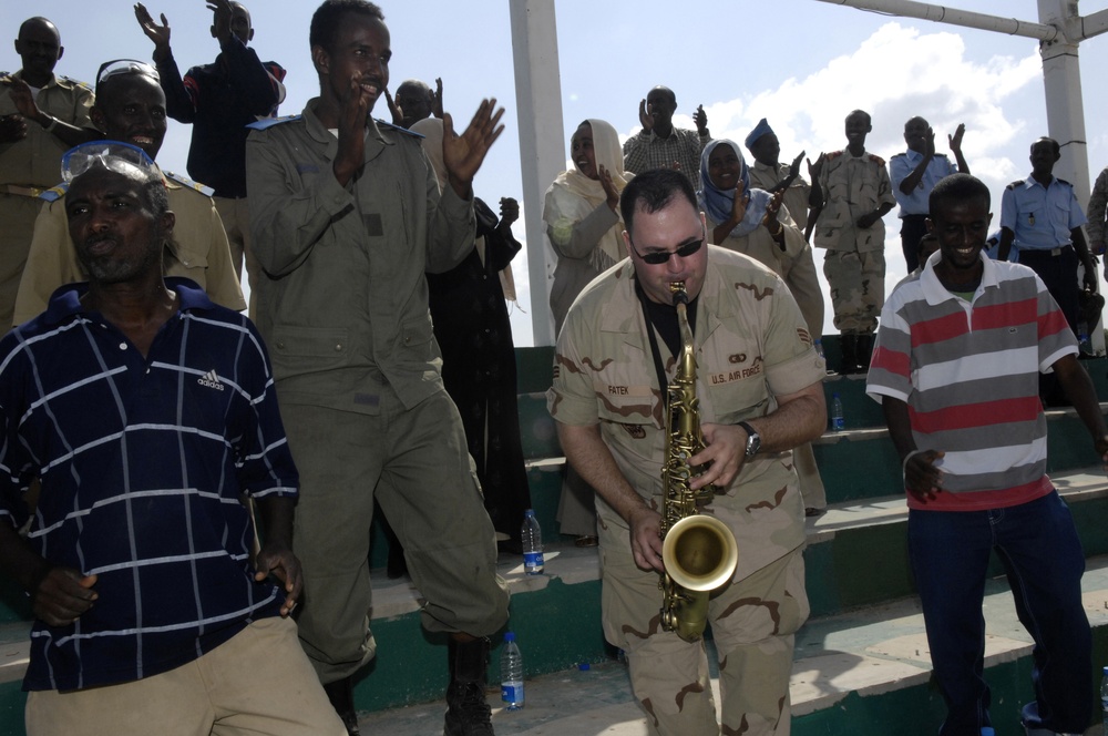 USCENTAF Band kicks off Southwest Asia tour in Djibouti
