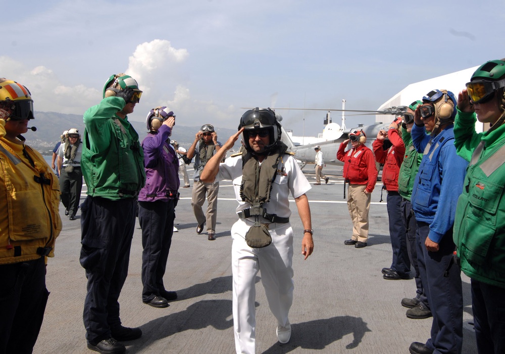 VIPs Board USNS Comfort