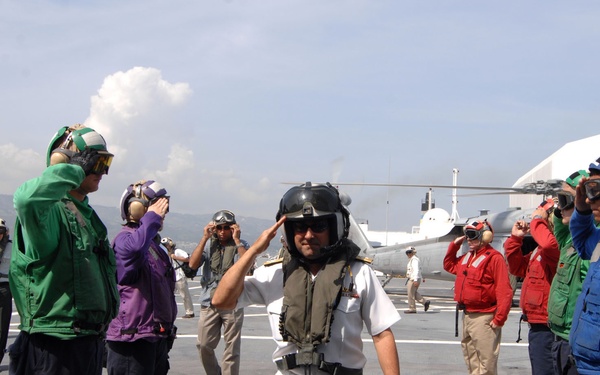 VIPs Board USNS Comfort