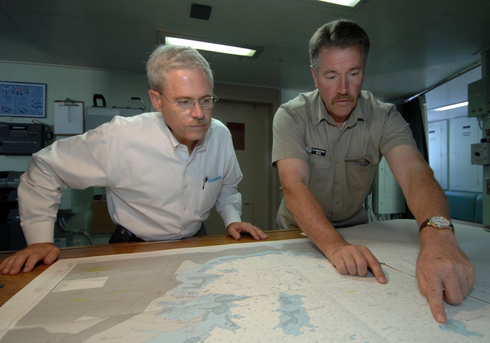 VIPs Board USNS Comfort