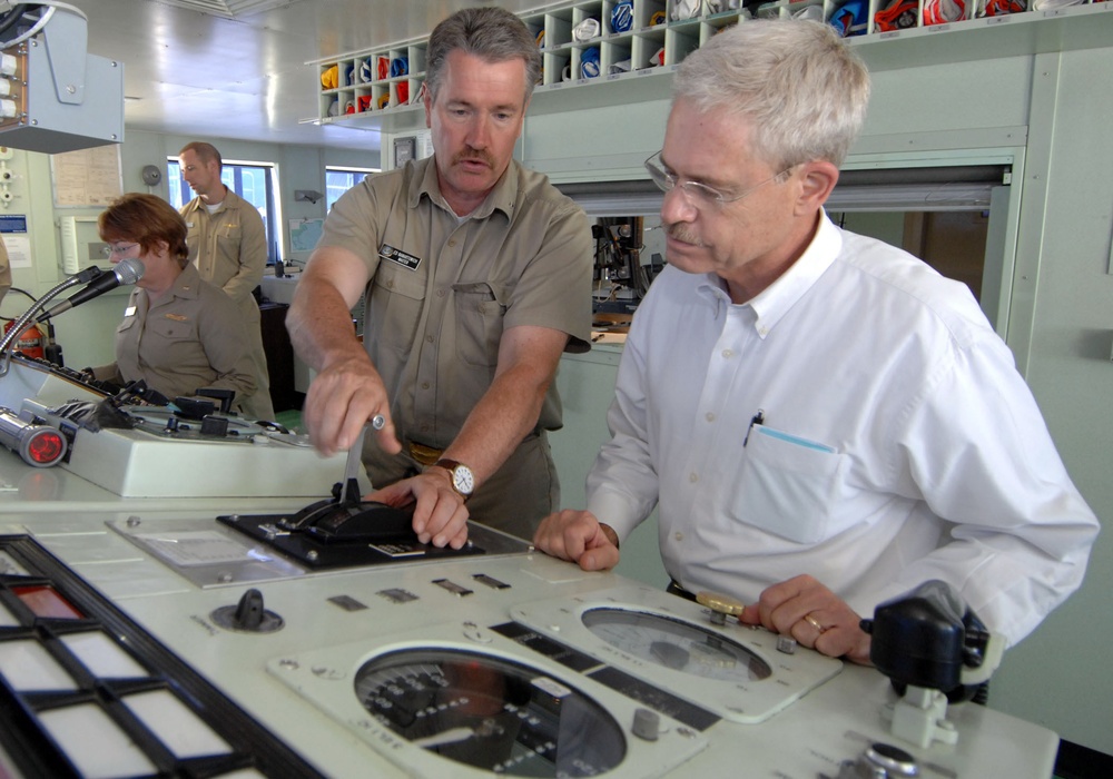 VIPs Board USNS Comfort