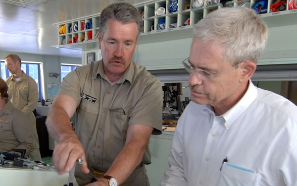 VIPs Board USNS Comfort