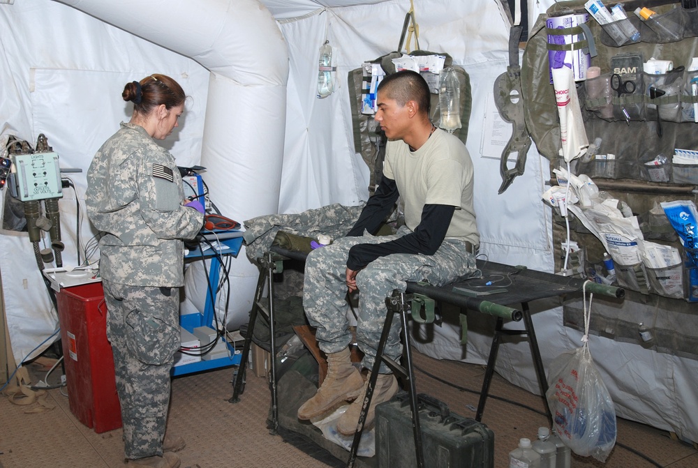 In-house care: Strikers take care of fellow Soldiers