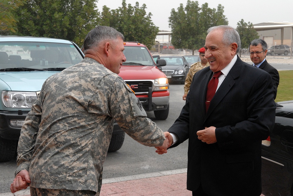 Defense minister of Turkey tours Camp As Sayliyah