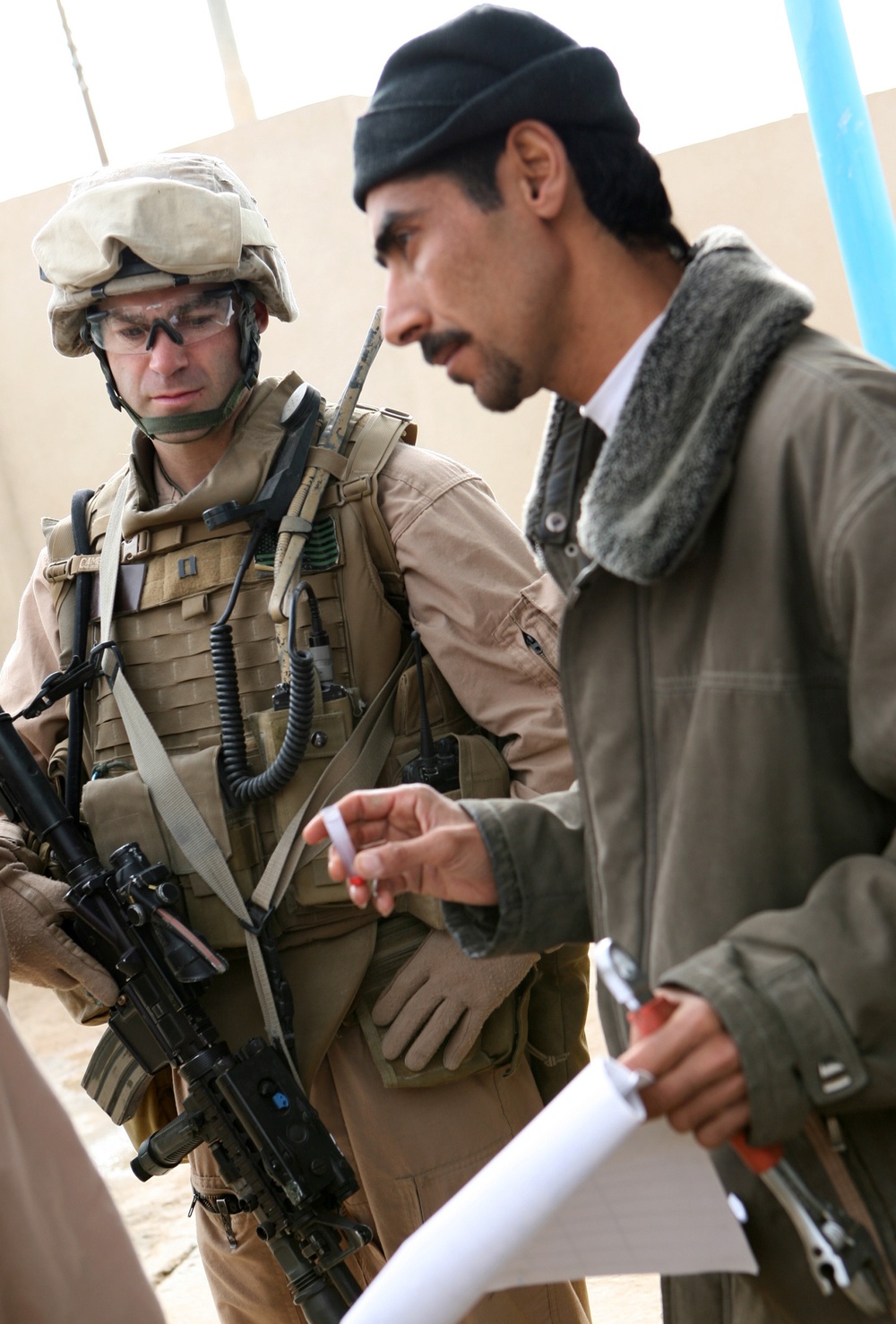 Marines Check the Al Fallajuh B Dewi Water Treatment Plant