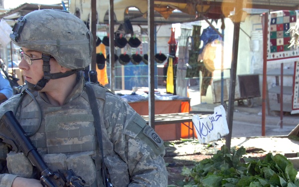 Soldiers Keep an Eye Out on Patrol