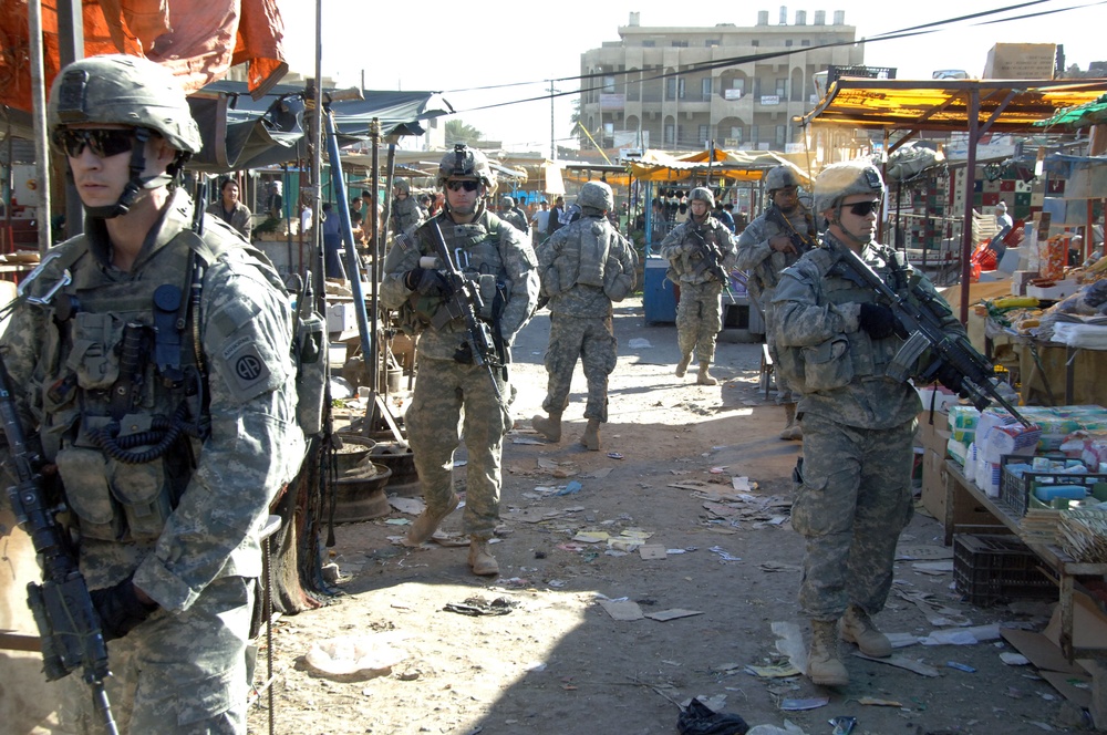 Soldiers Keep an Eye Out on Patrol