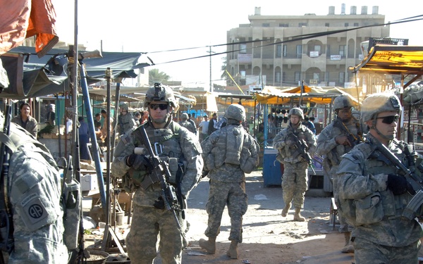 Soldiers Keep an Eye Out on Patrol