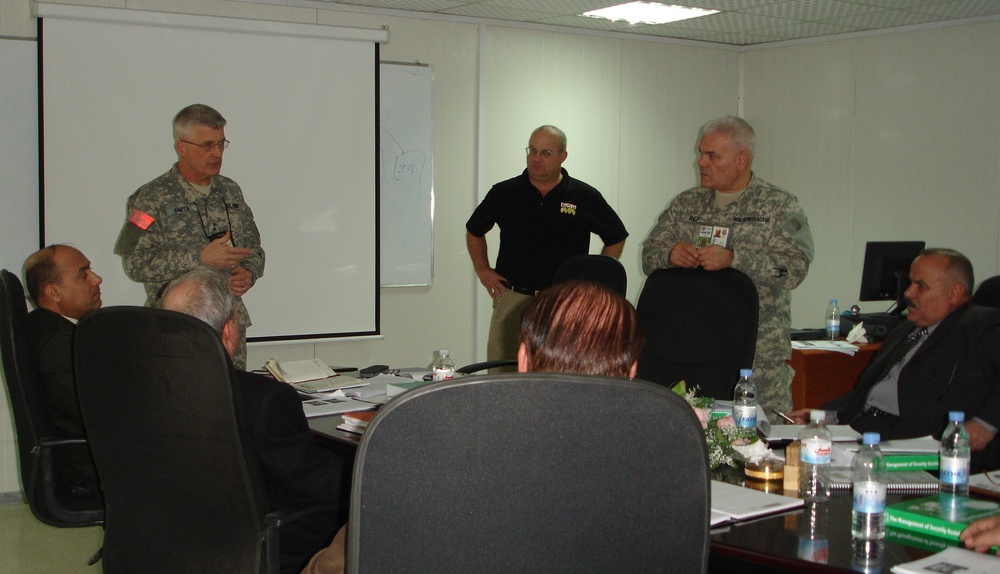 Senior Iraqi Ministry of Defense officials graduate course