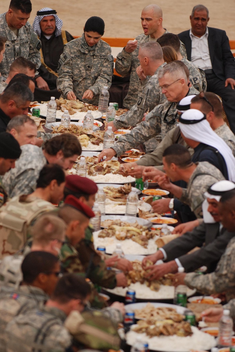 Rakkasans break bread with Qarghuli tribe