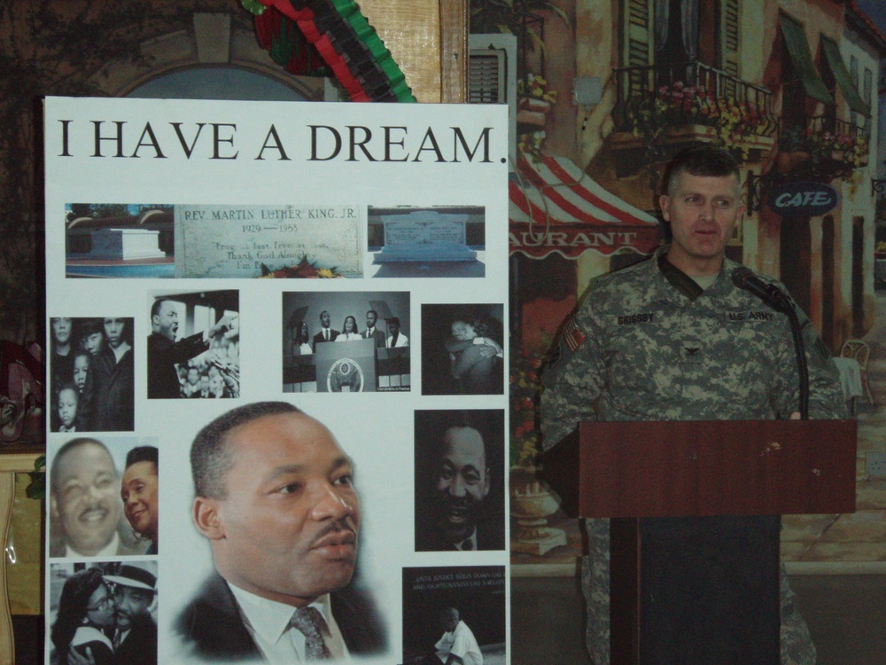Troops remember Dr. Martin Luther King, Jr., at FOB Hammer