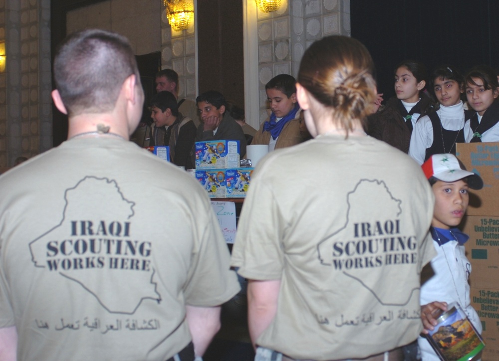 Green Zone Council Hosts Iraqi Scouting Popcorn Party
