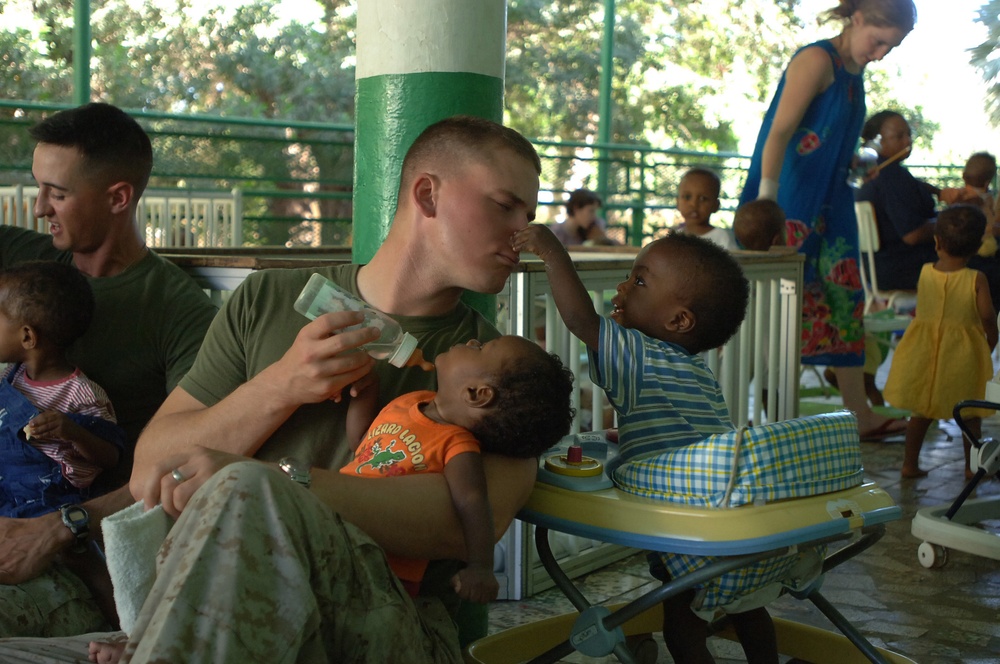 Service Members Spend Special Time With Orphans