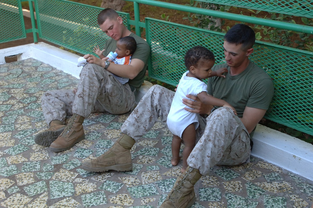 Service Members Spend Special Time With Orphans