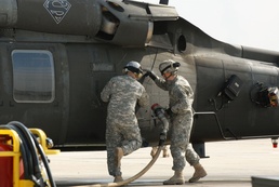 Task Force XXII Soldiers work around the clock to provide fuel, ammo for aircraft