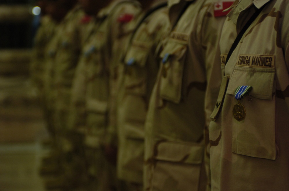 Royal Tongan Marines awarded for service in support of Operation Iraqi Freedom