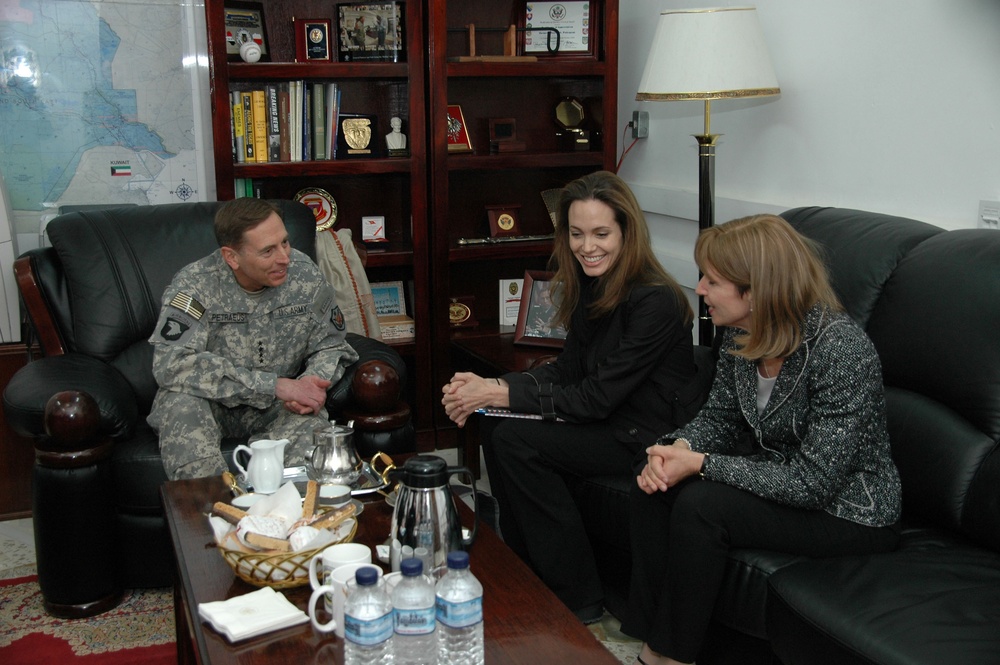 General Petraeus, Angelina Jolie and Paula Dobriansky