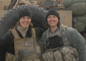 U.S. Army twin sisters reunite for promotion in Afghanistan