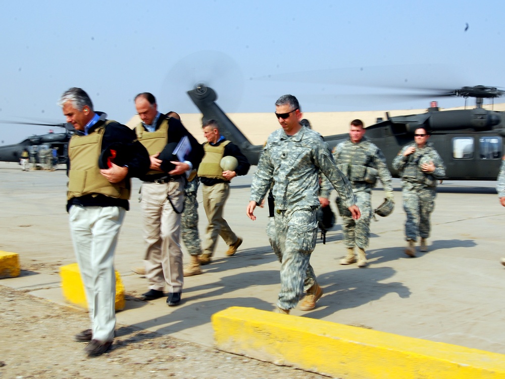 Congressional delegation visits Camp Striker Soldiers