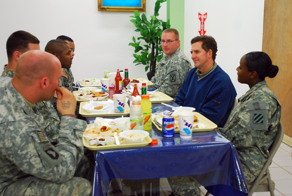 Congressional delegation visits Camp Striker Soldiers