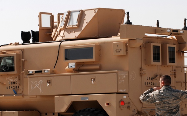 Shipping out MRAPs
