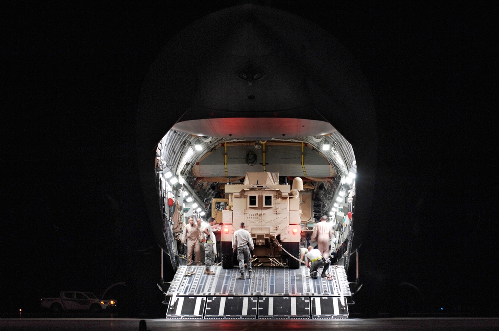 Shipping out MRAPs