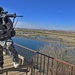 Forward observers paint targets for artillery strike in Mosul