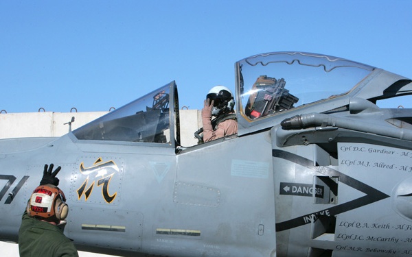 guiding to the flight line