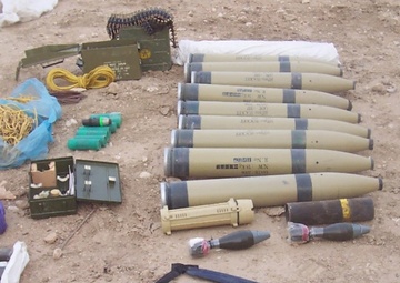 Weapons cache found near electrical substation