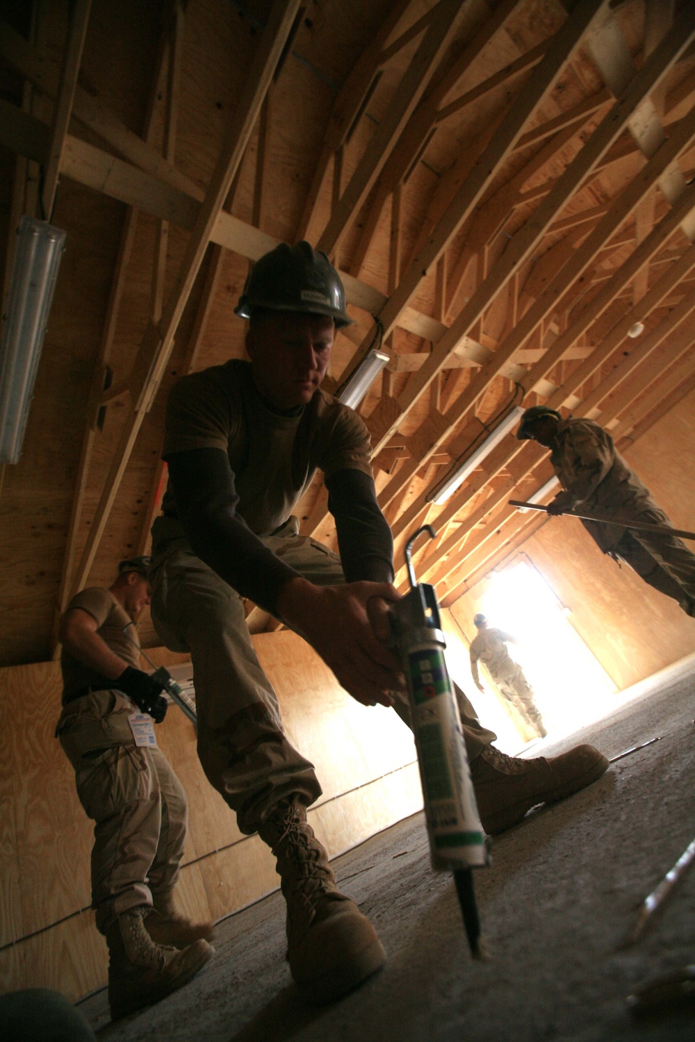 Seabees Work on Chapel