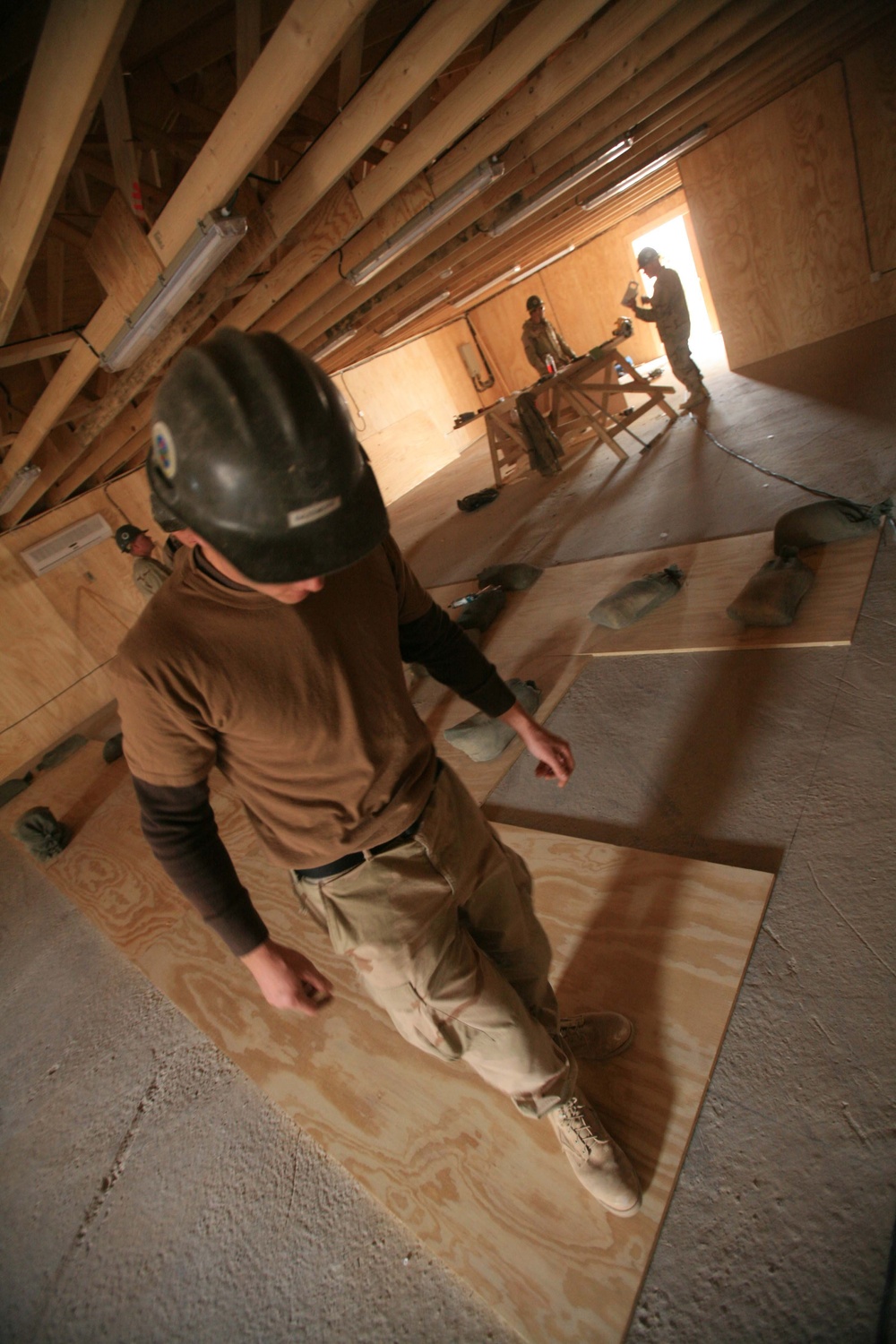 Seabees Work on Chapel