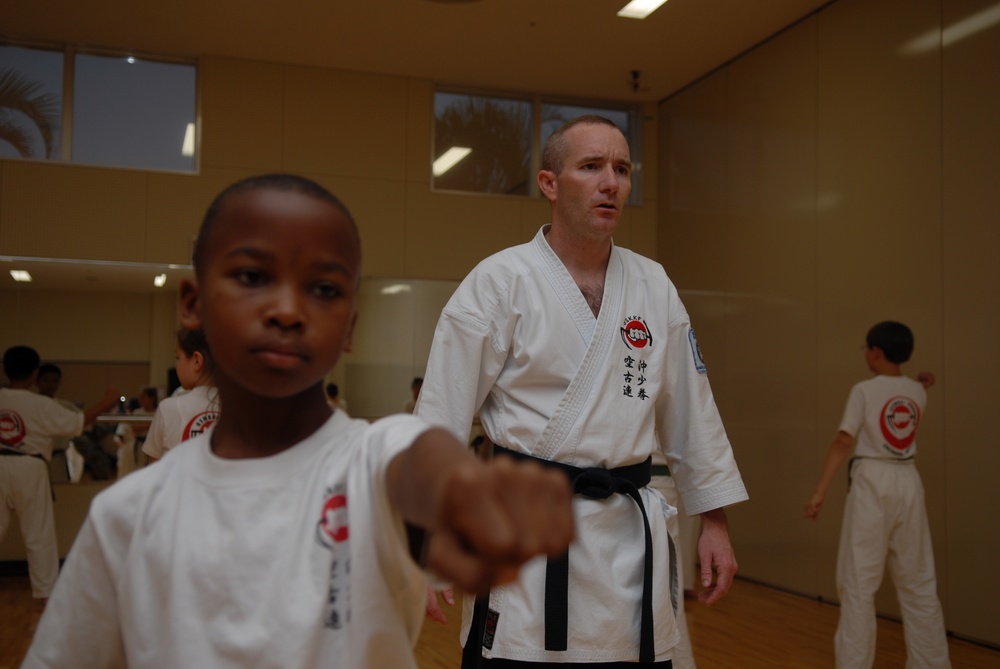 Practicing Karate Techniques