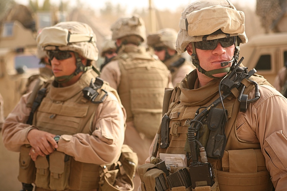 Regimental Combat Team 1's Personnel Security Detachment; sentinels to commanding officer