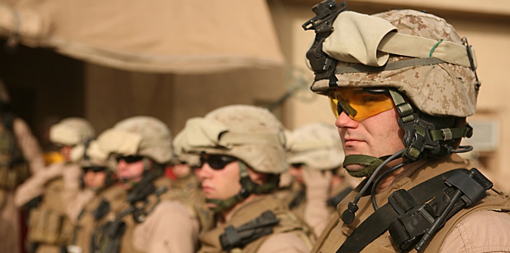 Regimental Combat Team 1's Personnel Security Detachment; sentinels to commanding officer