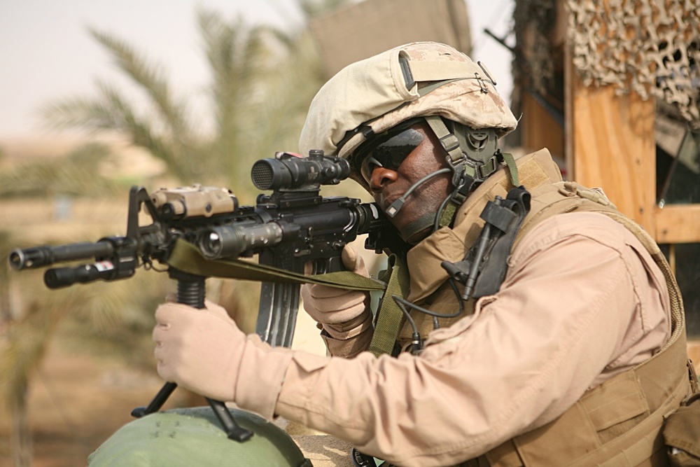 Regimental Combat Team 1's Personnel Security Detachment; sentinels to commanding officer
