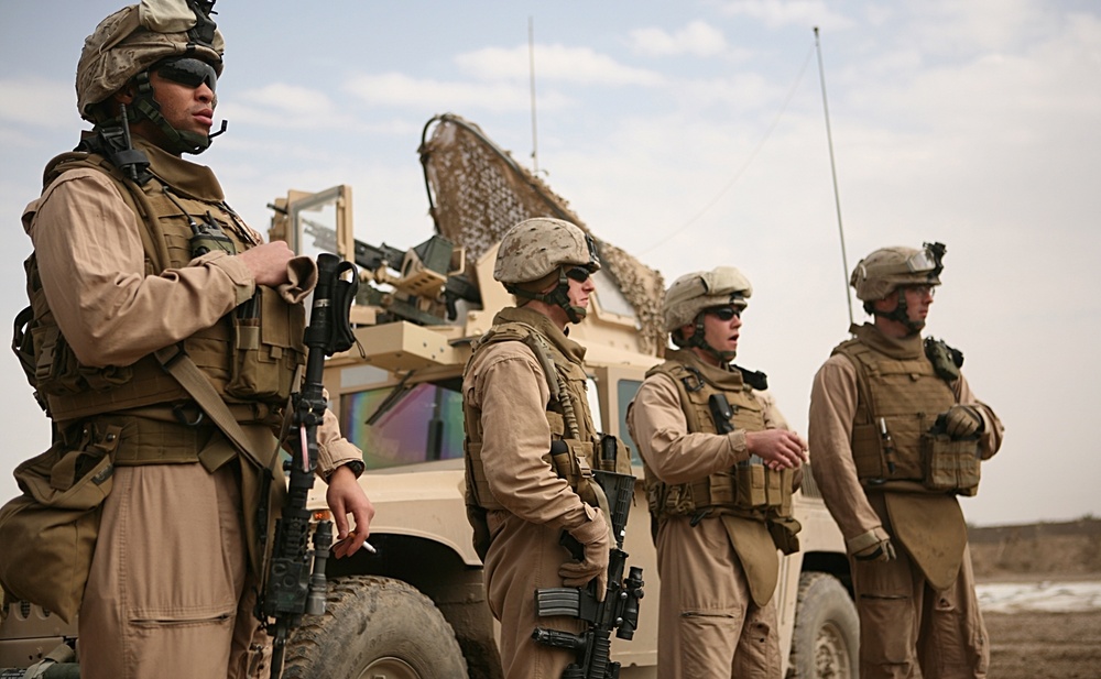 Regimental Combat Team 1's Personnel Security Detachment; sentinels to commanding officer