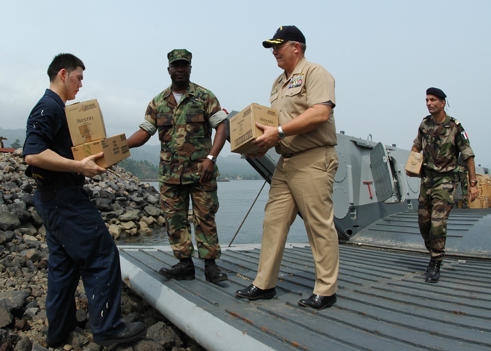 Africa Partnership Station and Project Handclasp Donate Medical Supplies in Cameroon