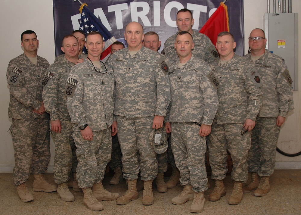 Former Fort Polk commanding general visits Patriots in Baghdad