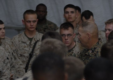 Major General greets Okinawa Marines