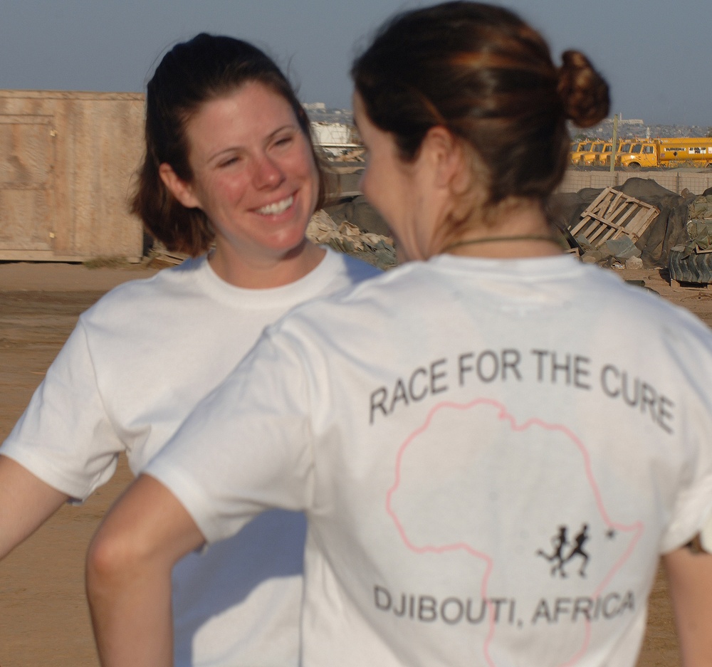 Camp Lemonier 5K run unites personnel through breast cancer awareness