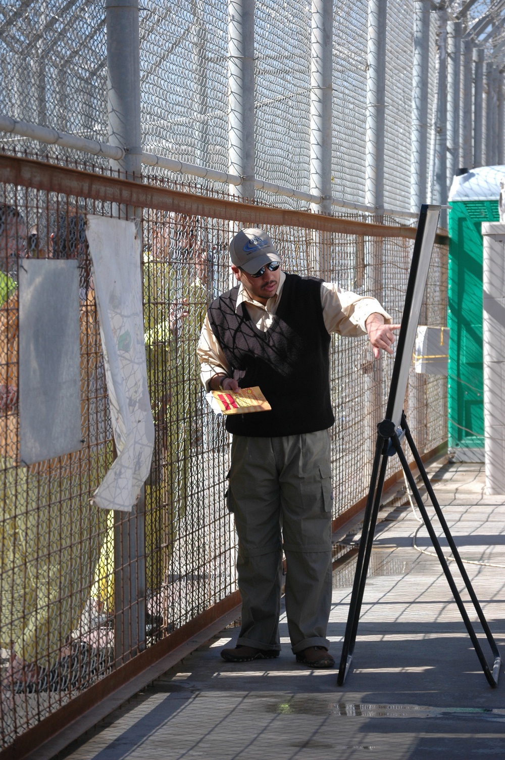 Detainees inside Camp Cropper
