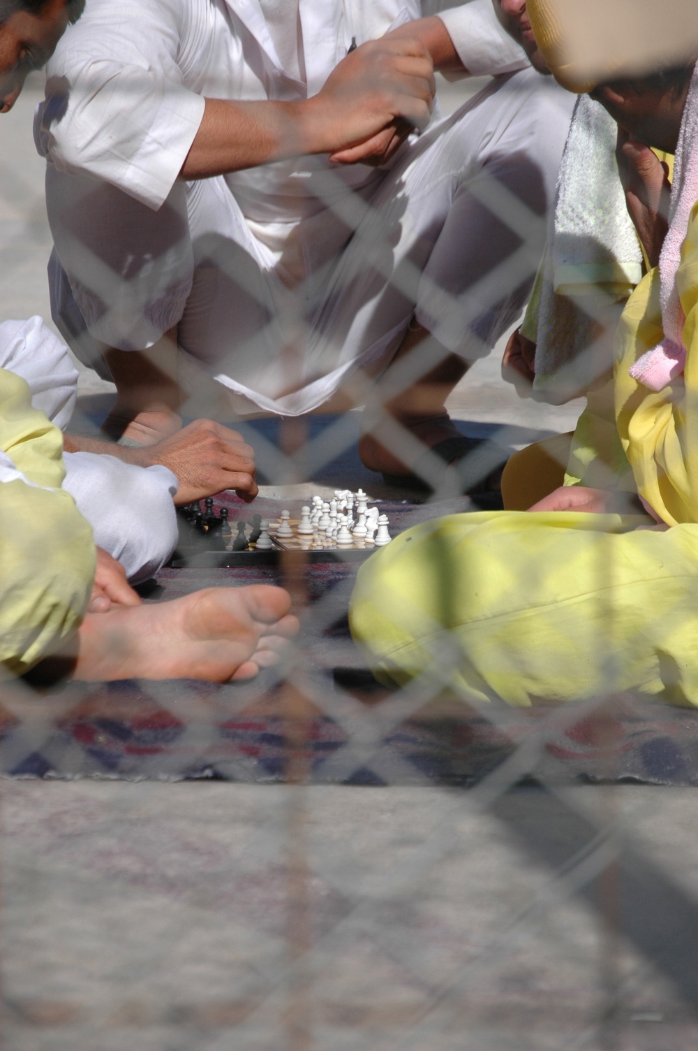 Detainees inside Camp Cropper