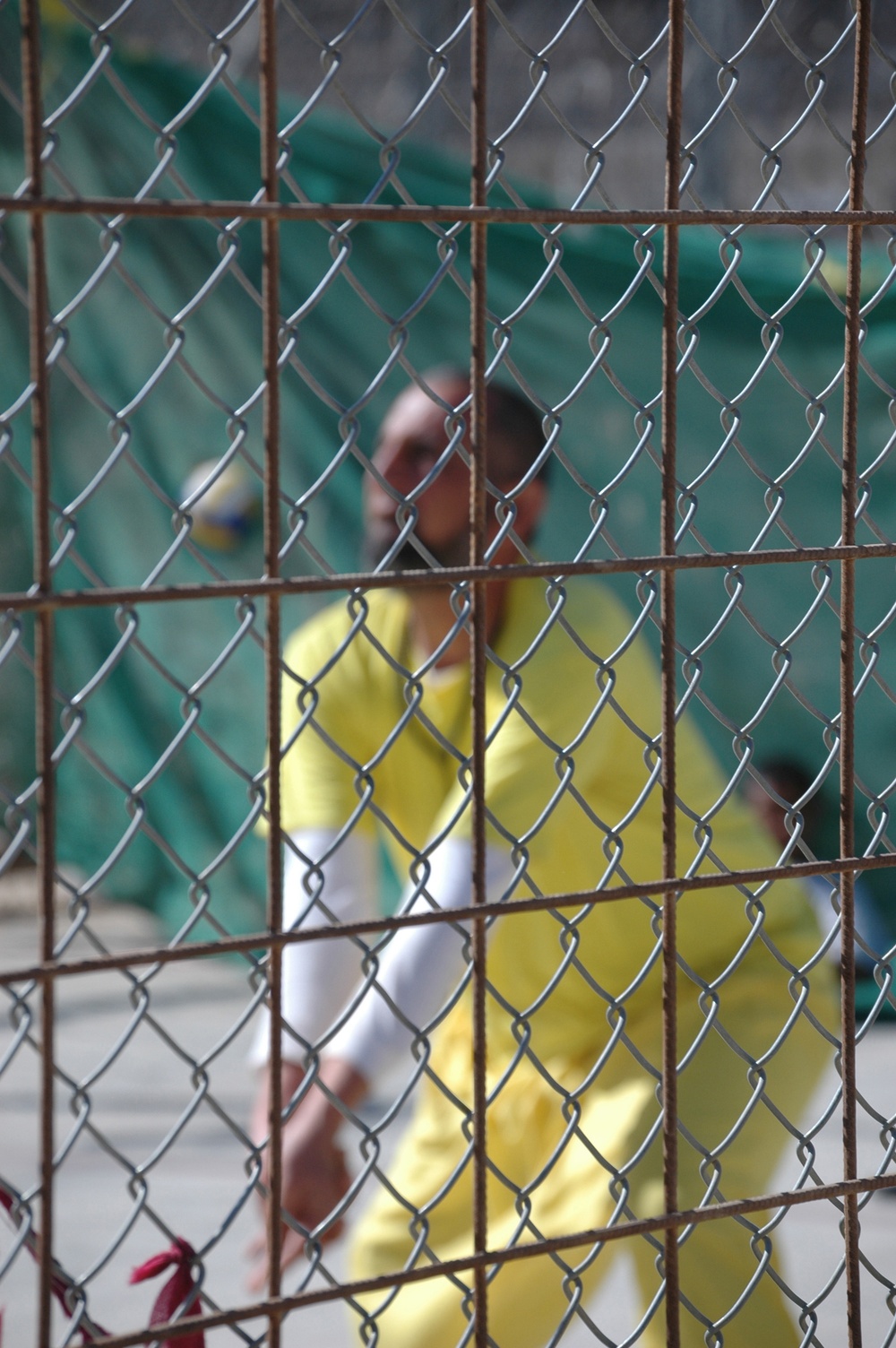 Detainees inside Camp Cropper
