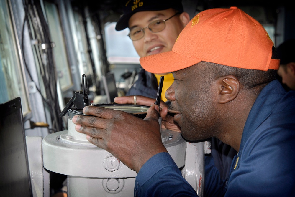 Aboard the USS Blue Ridge