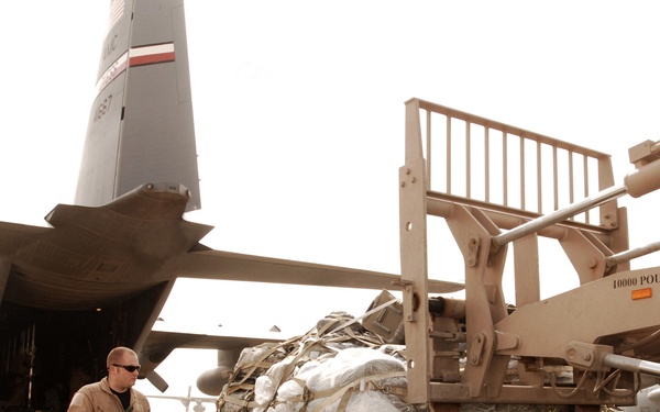 737th Expeditionary Airlift Squadron transporting coaliition forces