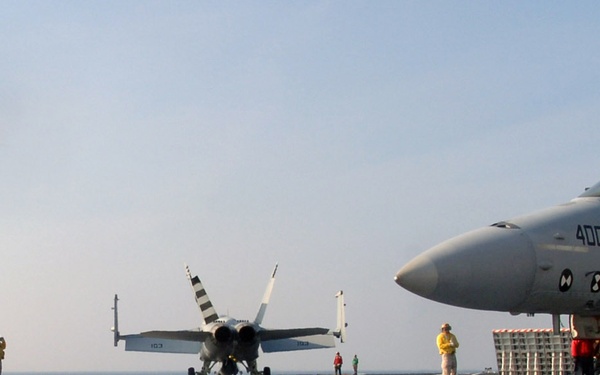 Launches From the Flight Deck of the USS Theodore Roosevelt